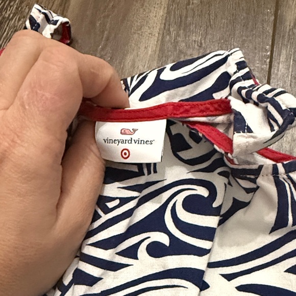 Vineyard Vines Blue and White Patterned Romper - Picture 2 of 3